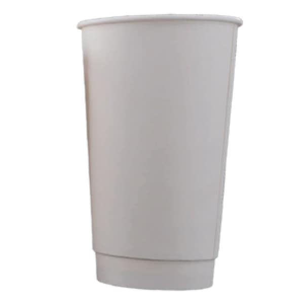 Rdi Double Wall Unwrapped 20oz White Cup 500cs, 500PK CP-DBU20-WHT - main