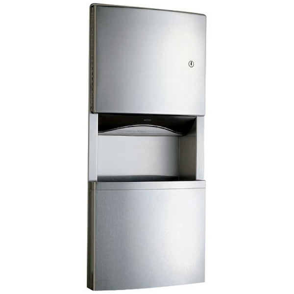 Bobrick Recessed Dispenser and Waste W/TowelMate & LinerMate, SS B4369 - main