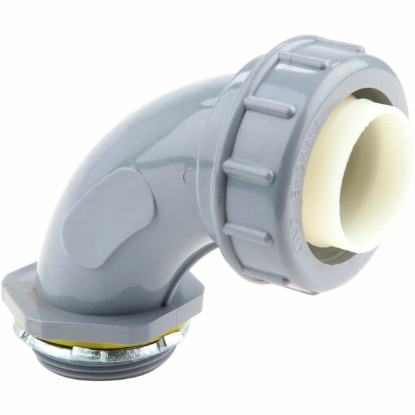 Dottie Conduit Fitting Connector, 3/8 in, Threaded, PVC, Zinc Plated, Gray NLT9050 - main