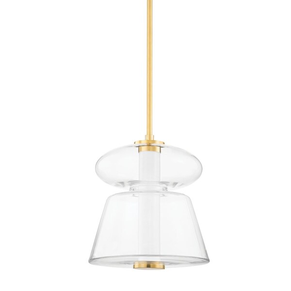 Hudson Valley Lighting Palermo 1 Light Pendant 13 In. Aged Brass 5313-AGB - main