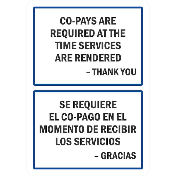Lyle Co-Pays Are Required At The Time Services Are Rendered, 7x10, Non-Reflective, White G-17076-NA_7x10 - main
