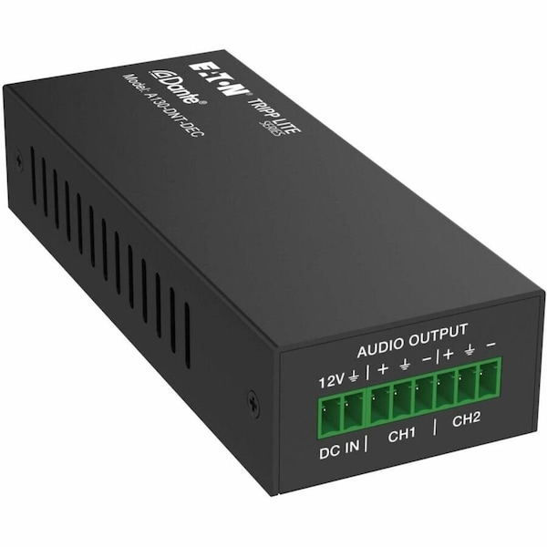 Eaton TRIPP LITE SERIES DANTE 2-CHANNEL ANALOG AUDIO DECODER WITH POE, 100M PCM 2.0 44 A130-DNT-DEC - main