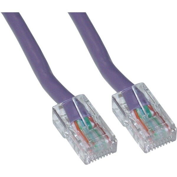Cable Wholesale Cat5e Purple Copper Ethernet Patch Cable, Bootless, POE Compliant, 3 foot 10X6-14103 - main