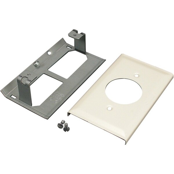 Legrand Raceway Single Receptacle Cover, 3000 Series, 1, 2 Channel, 2 3/4 in W, 1 1/2 in H, 4 1/2 in L G3033JE - main