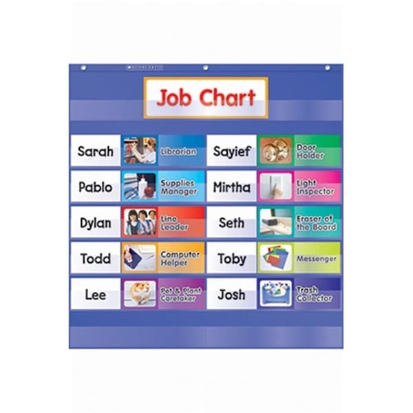 Teachers Friend Class Jobs Pocket Chart Gr K-5 TE97227 - main