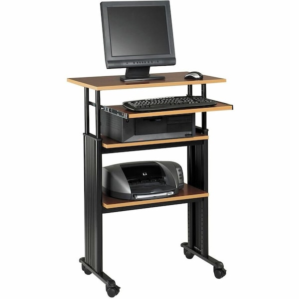 Safco ADJUSTABLE HEIGHT STAND-UP WORKSTATION, 29.5W X 22D X 49H, CHERRY/BLACK 1929CY - main