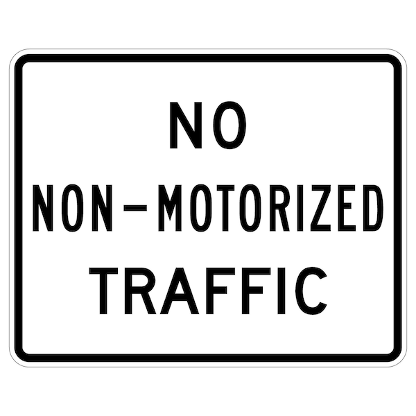 Sign Solutions Usa Traffic Sign, 30 in Width, Aluminum Sign, Horizontal Rectangle DUS12DWT3024R5-7 - main