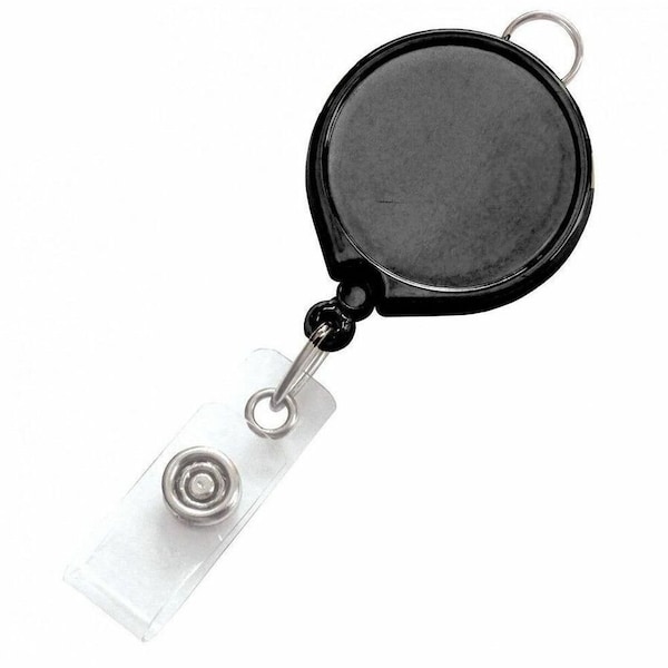 Brady BADGE REEL, BLACK, 30MM BILLBOARD BADGE REEL, NO STICKER, W/CLEAR STRAP 2124-3031 - main