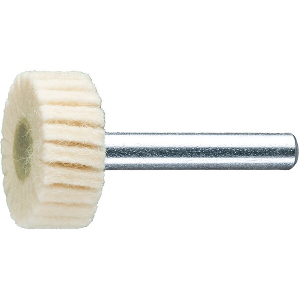 Pferd 1'' Mounted Felt Flap Wheel, 3/8'' Thick - 1/4'' Shank, Soft Grade 48540 - main