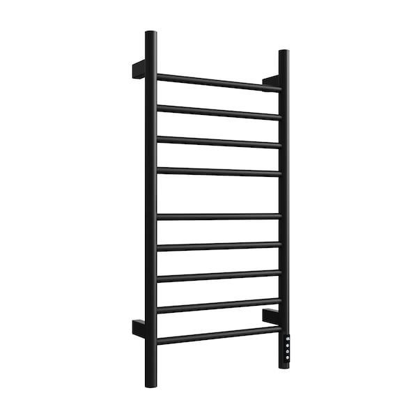 Edendirect 9-Bars Stainless Steel Wall Mounted Electric Towel Warmer Drying Rack Towel Heater in Black ZR-EB03BL504 - main