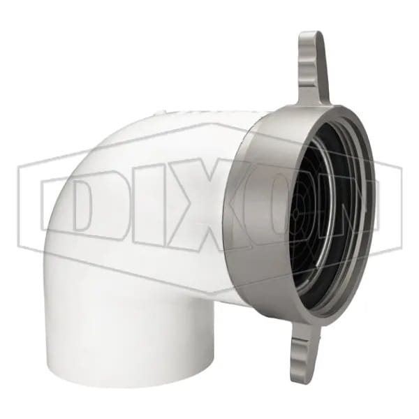 Dixon 90Deg Dry Hydrant Female Adapter, 6 in, Female NST NH, Aluminum, Domestic ADH90F60F - main
