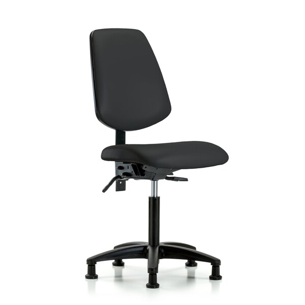 Blue Ridge Ergonomics Medium Bench Chair No Arms, 22" to 29" Height, Vinyl, Black BR-VMBCH-MB-RG-T1-A0-NF-RG-8540 - main