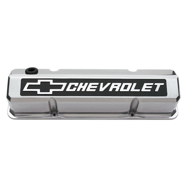 Powerplay 141920 Slant Edge Valve Covers for 1959-1967 Chevrolet V8 - Polished PO3566963 - main