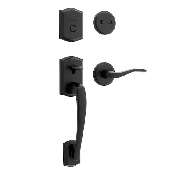 Kwikset Residential Handlesets Matte Black 819PTHXSEL-514 - main