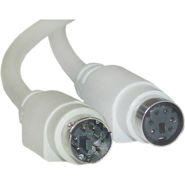 Cable Wholesale PS/2 Keyboard and Mouse Extension Cable, PS/2 Male to PS/2 Female, MiniDin6 Male to MiniDin6 10M2-01225 - main