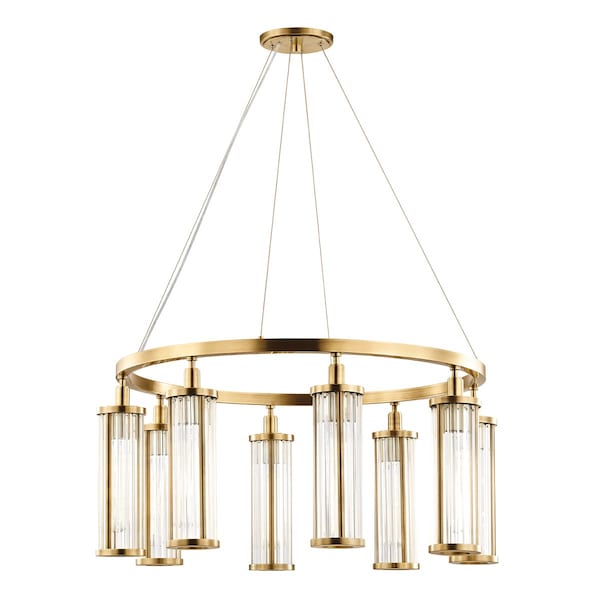Hudson Valley Lighting Marley 8 Light Chandelier 31.25 In. Aged Brass 9130-AGB - main