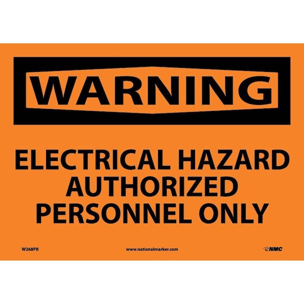 Nmc Warning Electrical Hazard Sign, W268PB W268PB - main