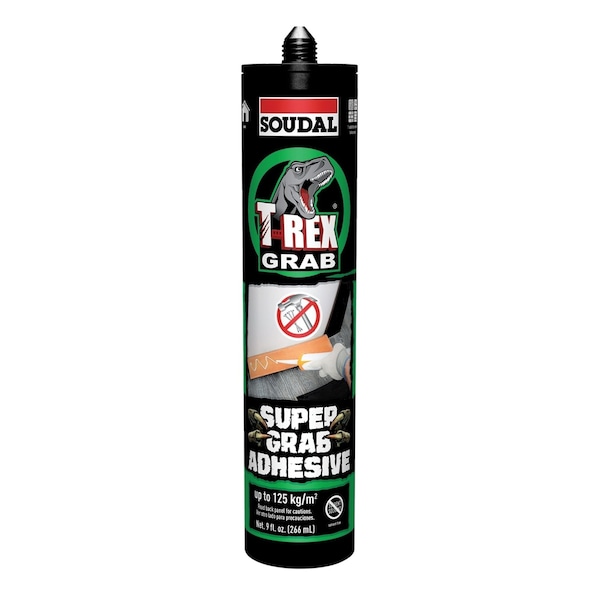 Soudal Usa T-REX Super Grab Construction Adhesive 9 oz. White, 12PK 166838 - main
