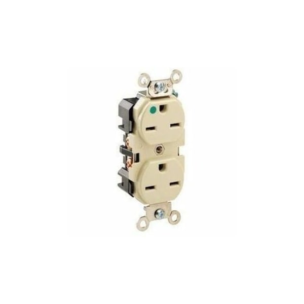 Leviton Hospital Grade Duplex Receptacle, 15 Amp, 250 Volt 8600-I - main