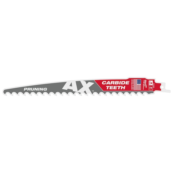 Milwaukee Tool 9 in. 3 TPI SAWZALL THE AX w/ CARBIDE TEETH Reciprocating Saw Blade for Pruning & Clean Wood (1 pk) 48-00-5232 - main
