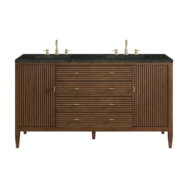 James Martin Vanities Myrrin 60" Double Vanity, Mid Century Walnut, w/ 3 CM Phantome Eclos Top 485-V60D-WLT-3PHT - main