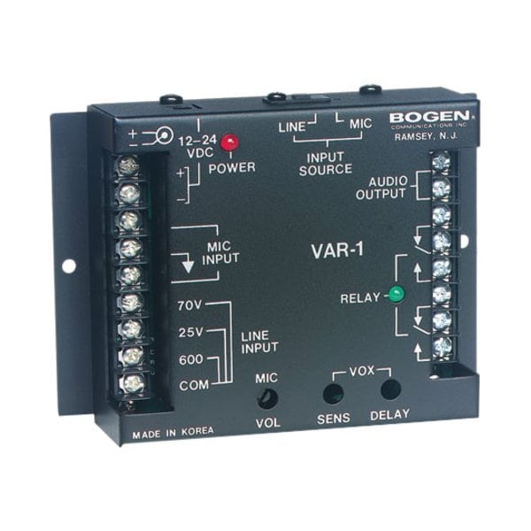 Bogen VAR1 Voice-Activated Relay - Double Pole Double Throw (DPDT) - Security System VAR1 - main