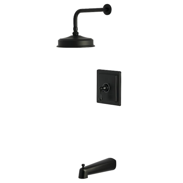 Kingston Brass Single-Handle Pressure Balanced Tub and Shower Faucet, Matte Black KB5890AL - main