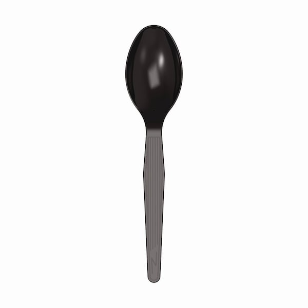 Dixie Mediumweight Polystyrene Wrapped Cutlery, Spoon, Plastic, Black, 1000PK TM53C1 - main