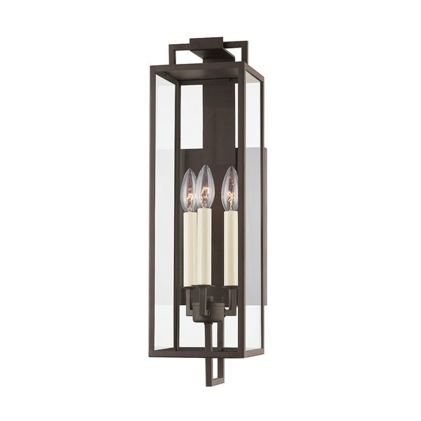 Troy Lighting Beckham 3 Light Exterior 7.25 In. Textured Bronze B6382-TBZ - main