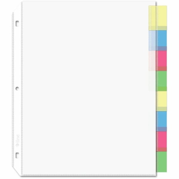 C-Line Products Sheet Protector Set, 8 Tab, Multicolor, PK8 05580 - main