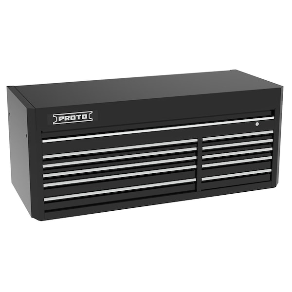 Proto 550 Series Top Chest, 10 Drawer, Black, Steel, 66 in W x 27 in D x 27 in H J556627B-10BK - main