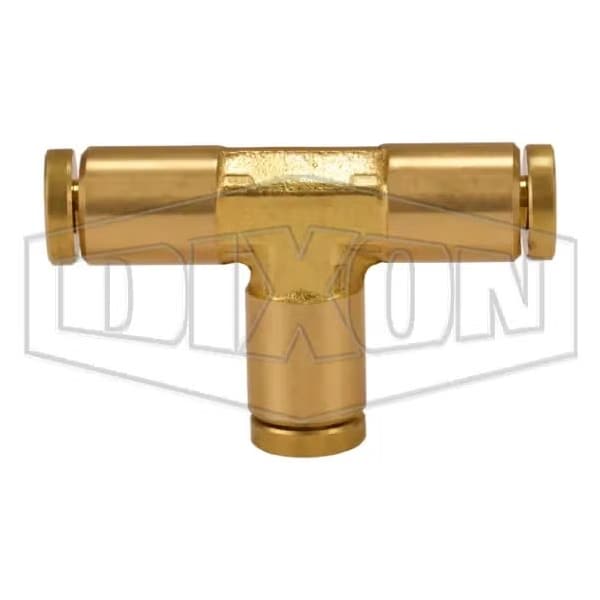 Dixon Push-In Union Tee, 1/8 in Nominal, Tube, Brass, Domestic 644 - main