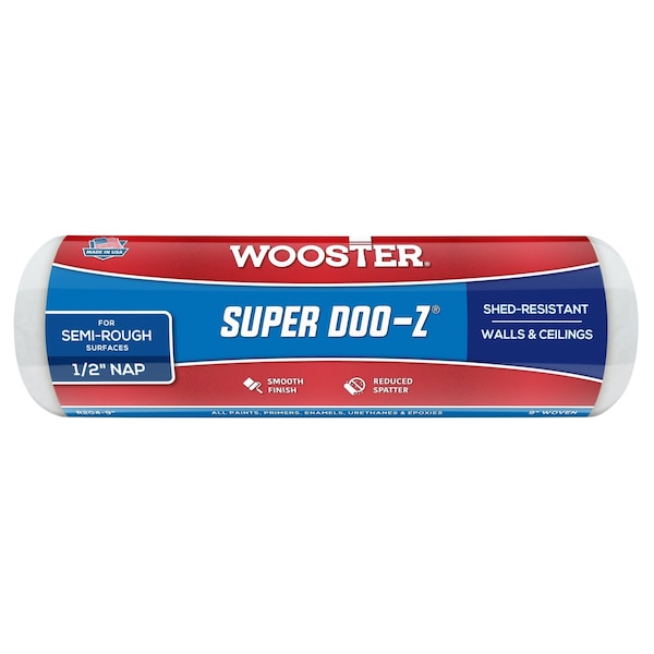 Wooster R204 9 in. Super Doo-Z 0.5 in. Nap Roller Cover- Semi-Rough 71497607096 - main
