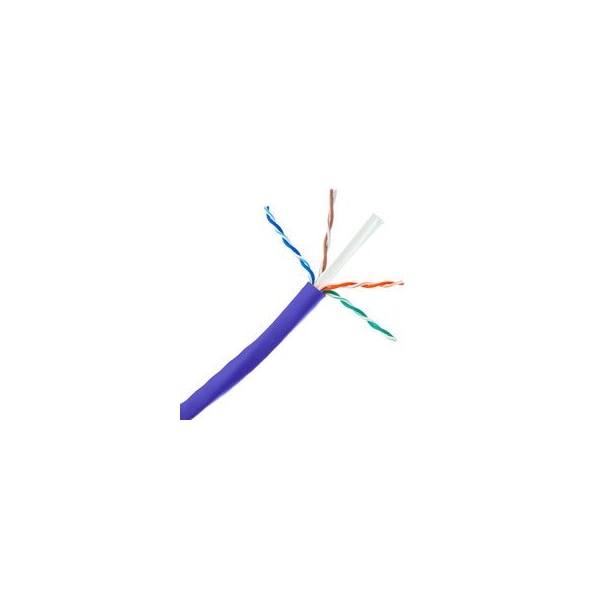 Cable Wholesale Bulk Cat6 Purple Ethernet Cable, Solid, UTP (Unshielded Twisted Pair), Inwall Rated(CMR), POE 10X8-041TH - main