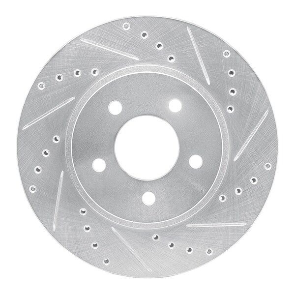 Dynamic Friction Co DFC Brake Rotor - Drilled and Slotted - Silver 631-54193R - main