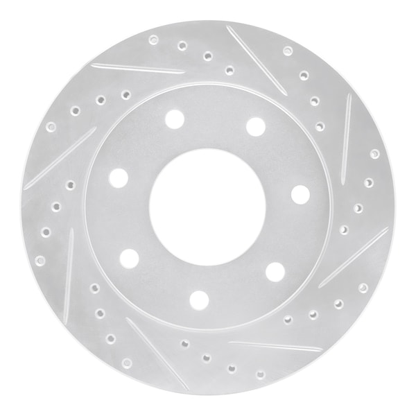 Dynamic Friction Co DFC Brake Rotor - Drilled and Slotted - Silver 631-54152R - main