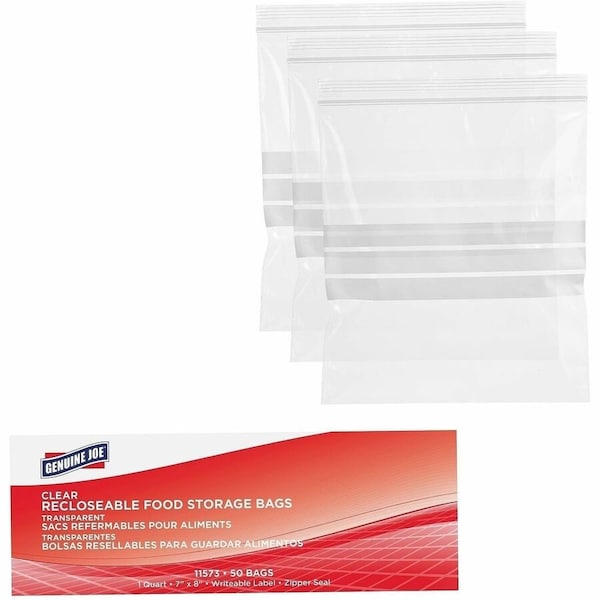 Genuine Joe Food Storage BagsClear, PK50 GJO11573 - main