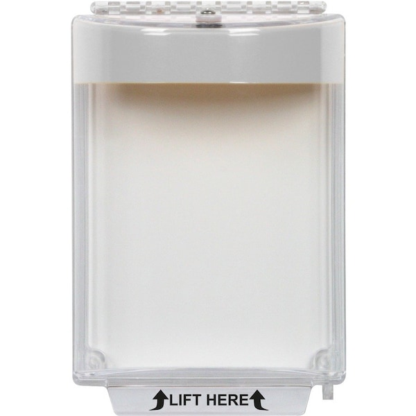 Safety Technology International Universal Stopper Cover, Polycarbonate, Flush Mount, 5 1/2 in W x 8 1/8 in H x 2 5/8 in D, White STI-13020NW - main