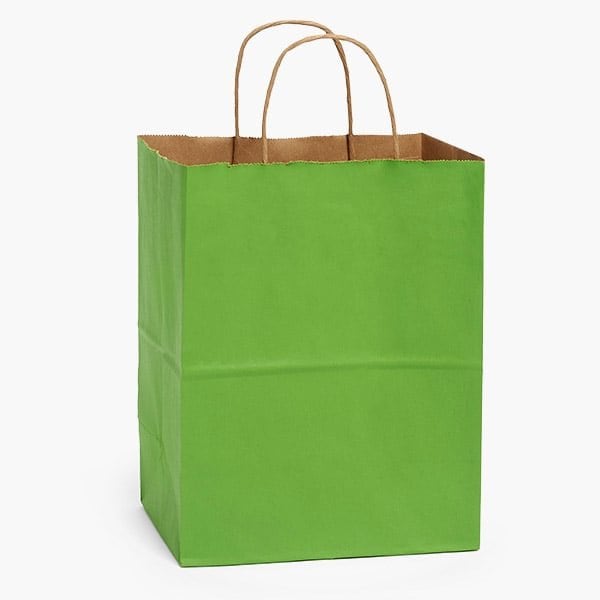 Nashville Wraps Apple Green Recycled Kraft Bags, Cub 8x4.75x10.5", 100PK HCTAG - main