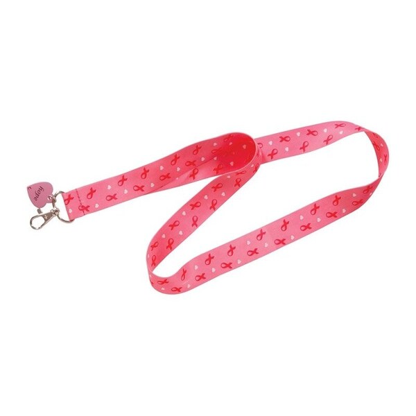 Hillman Breast Cancer Awareness Polyester Multicolored Decorative Key Chain Lanyard 712180 - main