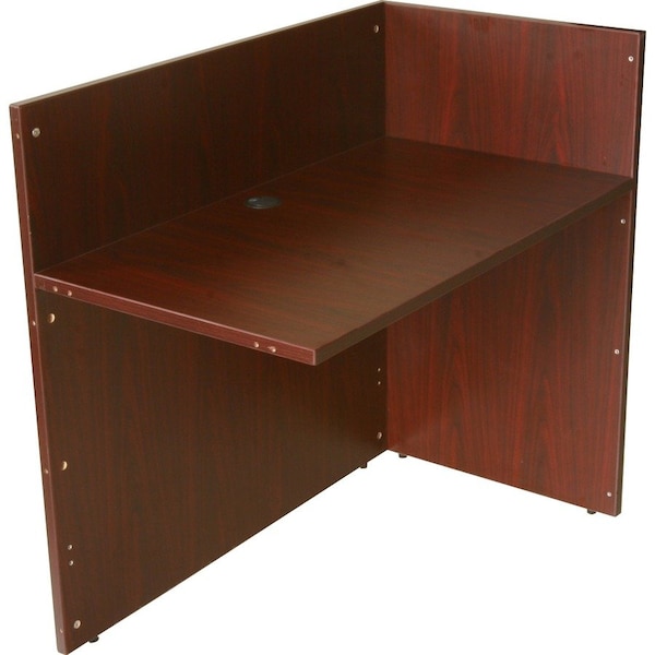 Boss Reception Desk Reception Return Shell, Mahogany, 42"Wx24", 42" W X N180-M - main