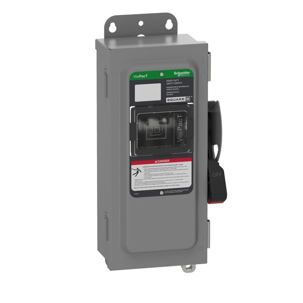 Schneider Electric Safety Switch, Fusible, 3PST, Three Phase, NEMA 12, Indoor, Steel VH361AWKGL - main