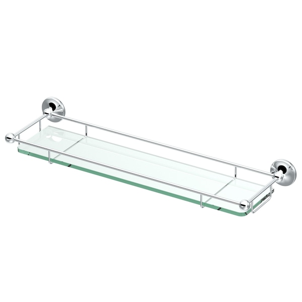 Gatco Premier Railing 20" Glass Shelf, Chrome 1465 - main