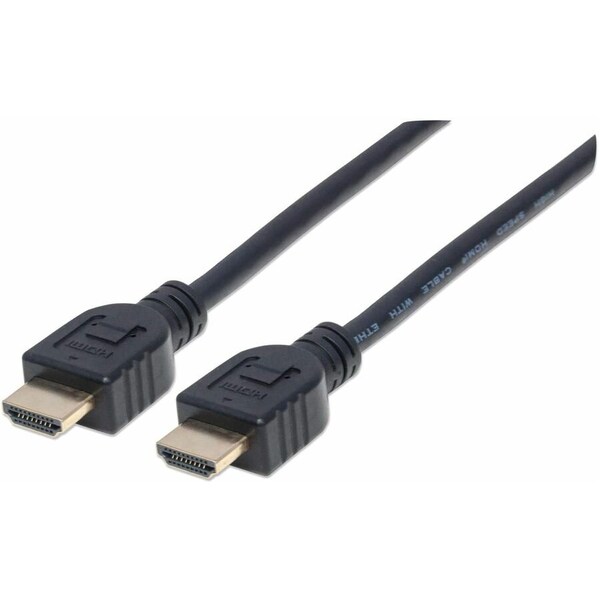 Manhattan In-wall CL3 High Speed HDMI Male to Male Cable with Ethernet, Black, 3 ft 353922 - main