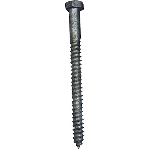 Midwest Fastener Lag Screw, #0, 6 in, Steel, Galvanized Hex 5600 - main