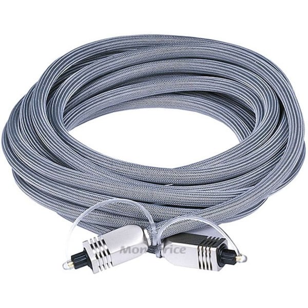 Monoprice 15ft Premium Optical Toslink Cable with Metal Fancy Connector 6271 - main