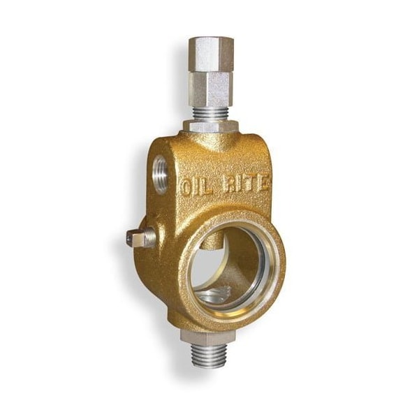 Oil-Rite Universal Sight Feed Valve - Tamperproof, 3/8in. Female NPT, 3/8in. Male NPT B2501-6 - main