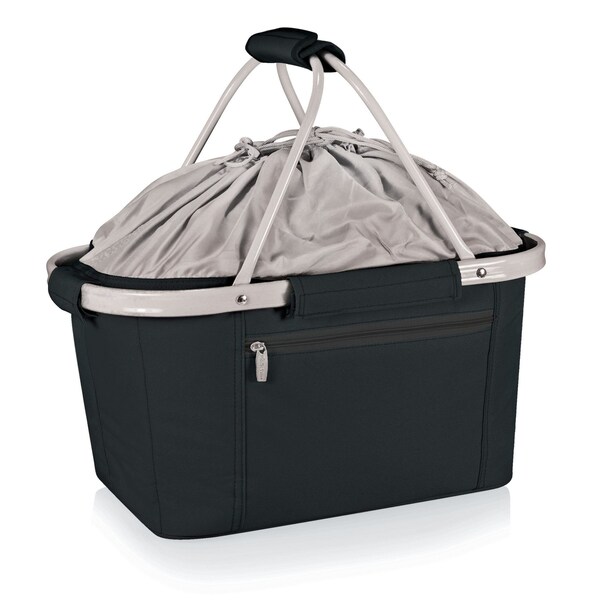 Picnic Time Family Of Brands Metro Basket Collapsible Cooler Tote, Black 645-00-175-000-0 - main