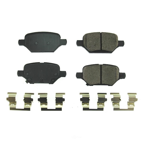 Powerstop Power Stop - Rear Z17 Low-Dust Ceramic Brake Pads with Hardware 17-2168 - main