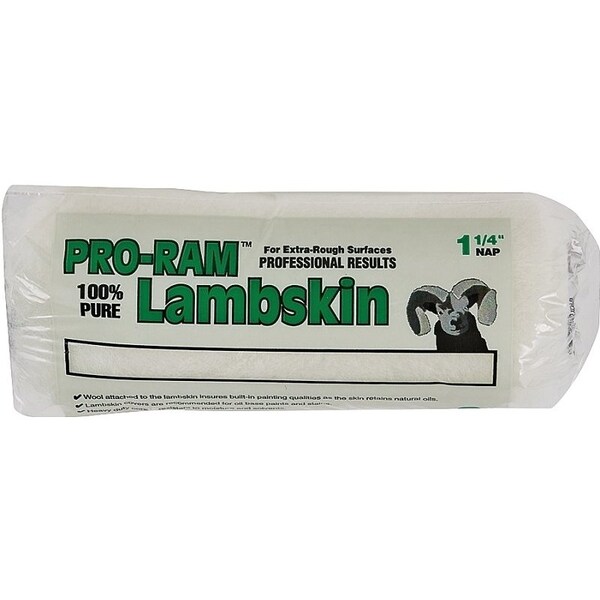 Linzer Paint Roller Cover, 1-1/4 in Thick Nap, 9 in L, Lambskin Cover RC 707 - main